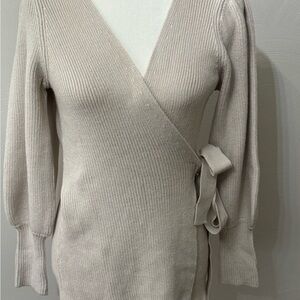 NWT Wild Orchid Elegant tan Wrap Sweater size medium